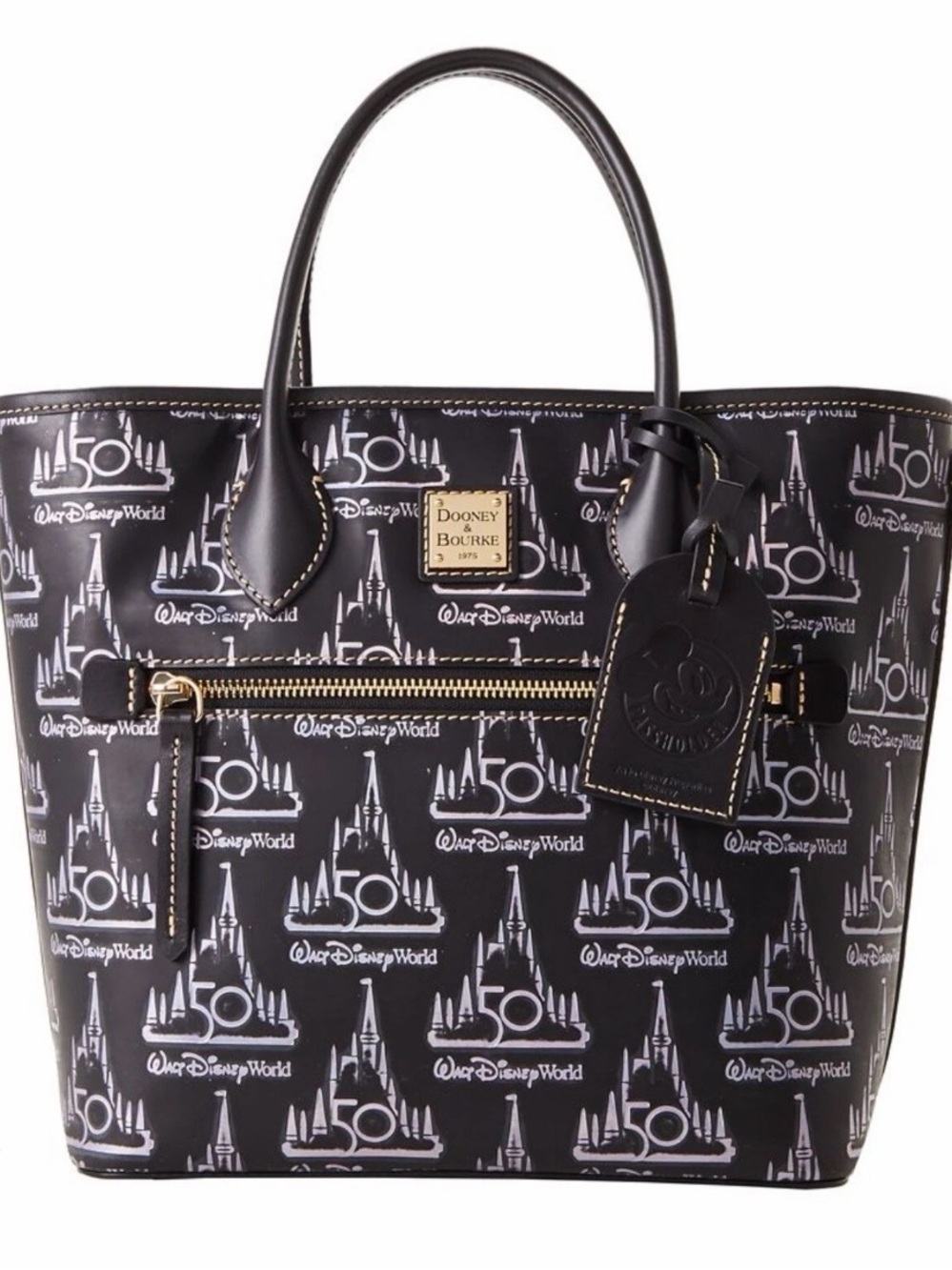 Dooney & Bourke Disney World 50th anniversary Zipper tote w/ strap